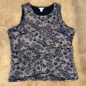 CJ Banks 3X sleeveless ruffles blouse